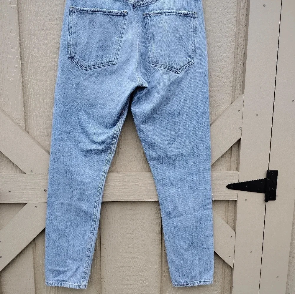 Agolde Jamie High Rise Classic Ankle Jean Distressed Button Fly Shakedown US 25